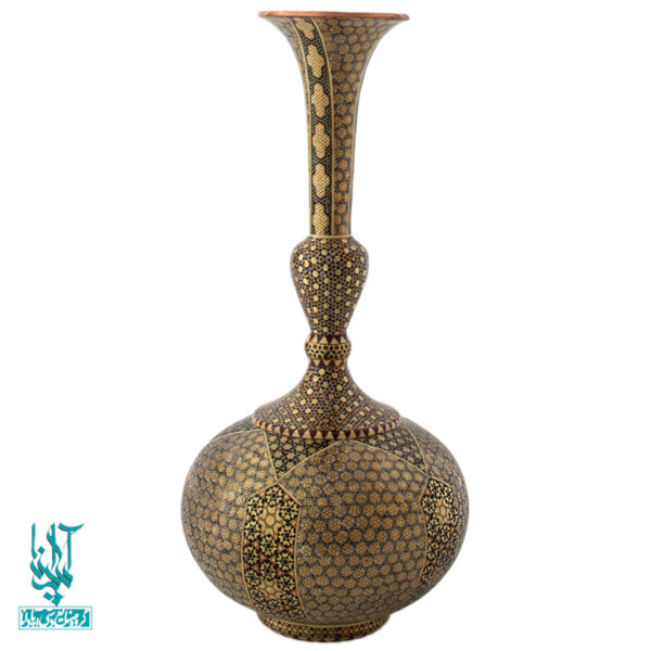 گلدان خمره ای خاتم کاری کد INV-004