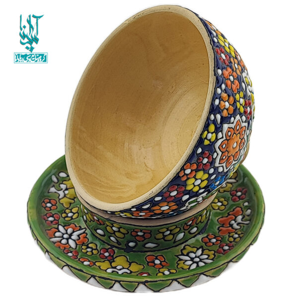 عسل خوری سفال میناکاری کد CLB-052