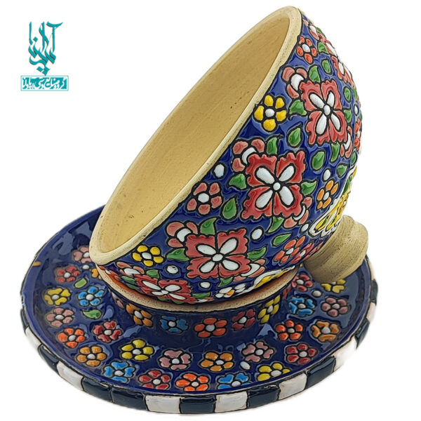 عسل خوری سفال میناکاری کد CLB-054