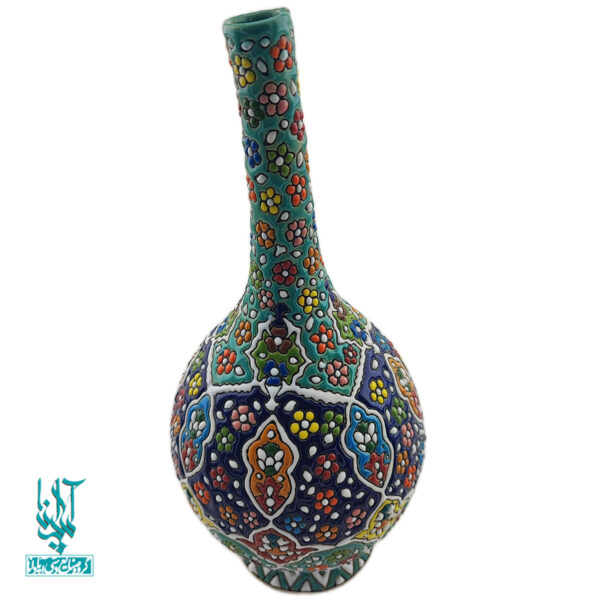 تنگ لوله ای سفال میناکاری کد CLV-047